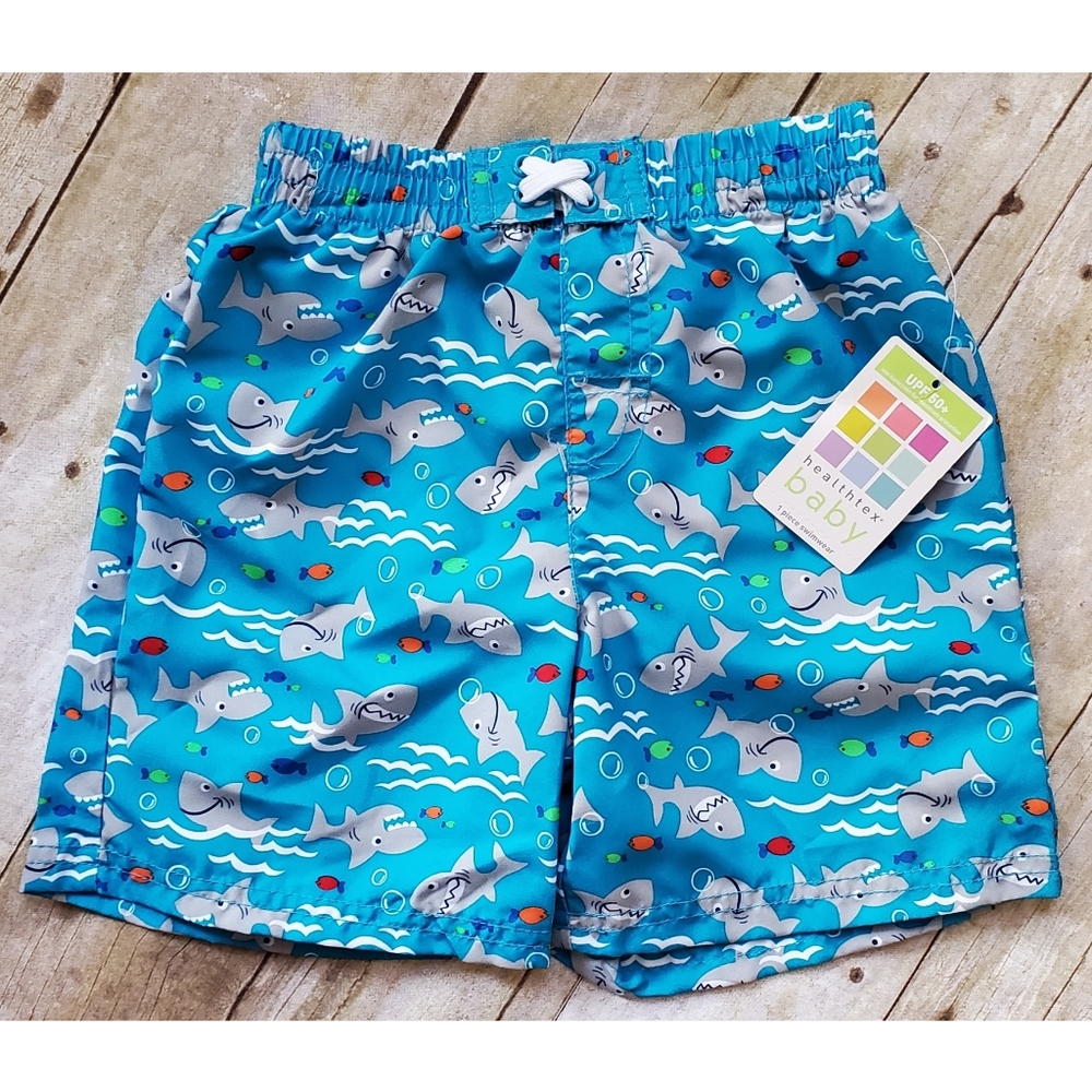 Brand New Toddler Boy Shark Swimming Trunks - NWT